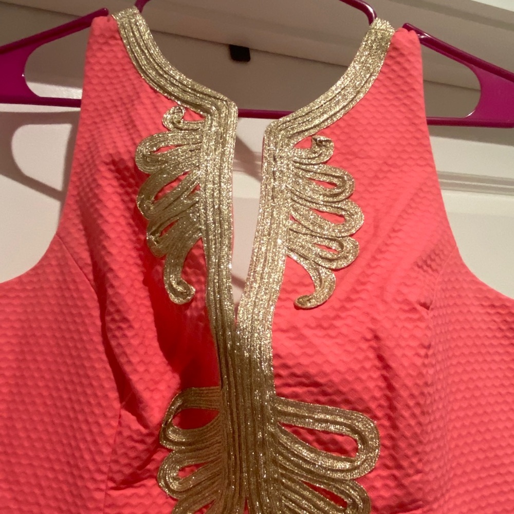 Pink and Gold Lilly Pulitzer Shift Dress